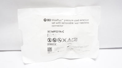 BD MP5314-C MaxPlus Pressure Rated Extension Set w/ Removable Ndleless Connector